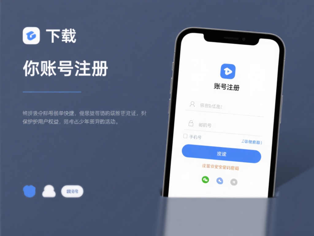 下载完成后，打开应用，你通常需要进行账号注册。输入